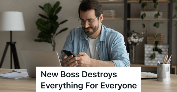 man working from home