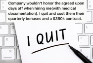 Employee Needs Fridays Off For Medical Appointments, So When The Supervisor Tells Him He Has To Work On Friday, He Quits