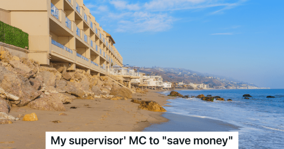 hotel located on the beach