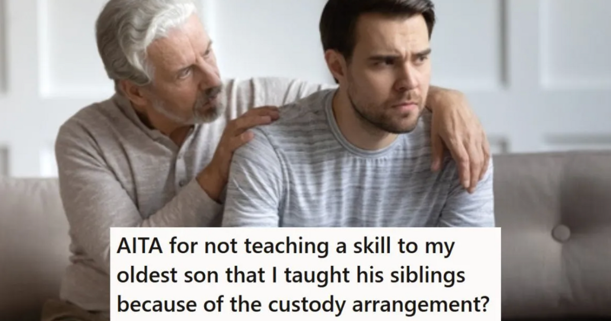 upset father and son