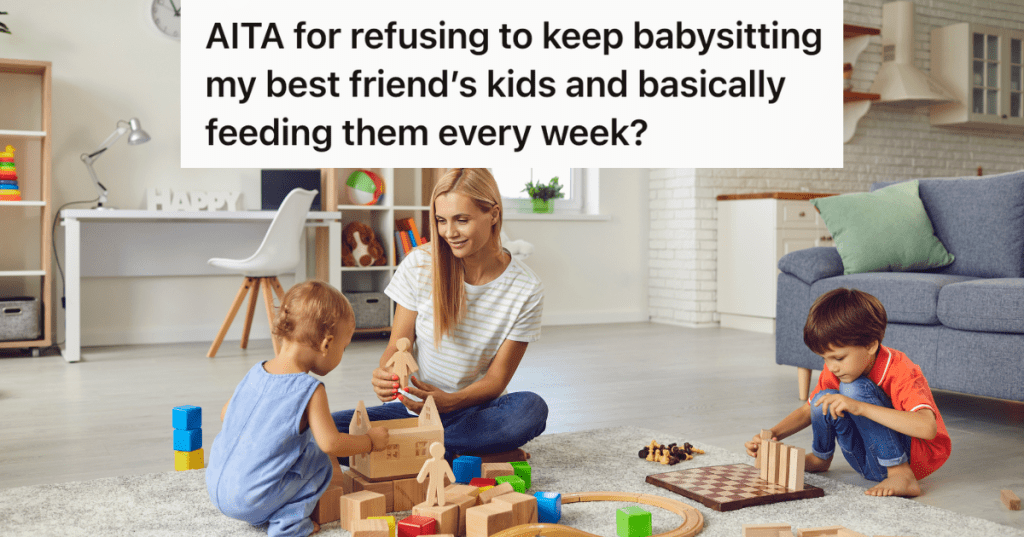 woman playing with two little kids