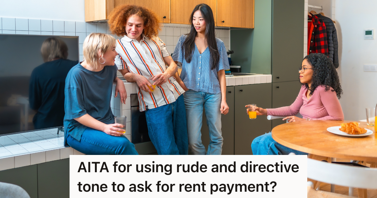 four roommates talking