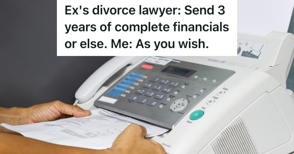 man using fax machine