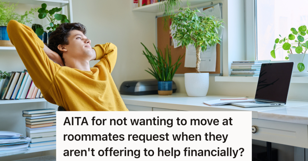 male college student relaxing in desk chair