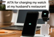 Restaurant Owner Forbids Staff From Charging Their Devices At Work, But His Wife Is A Manager There And Ignores That Rule