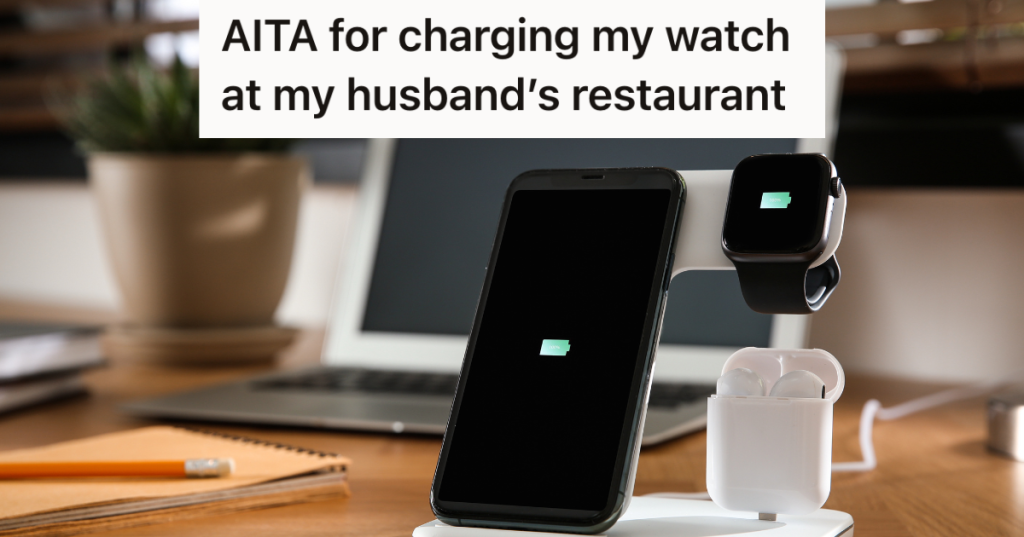 charging phone, earbuds and smartwatch