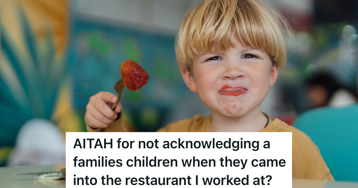 little boy at a restaurant