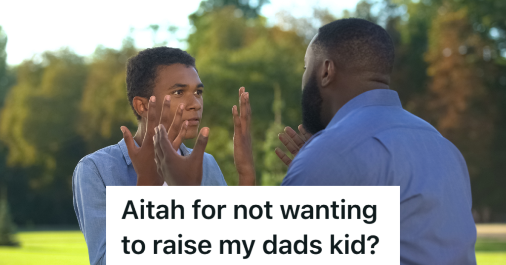 teenage boy arguing with his dad