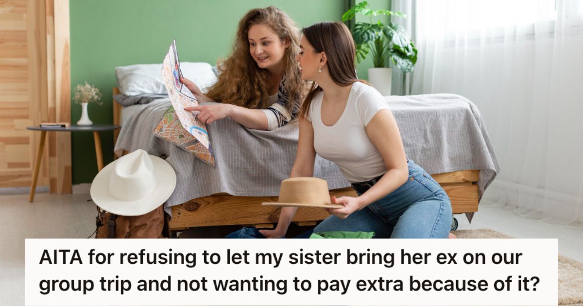 Two women excitedly planning their trip