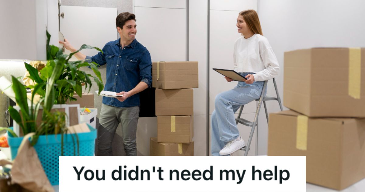 Employees in the office with boxes everywhere