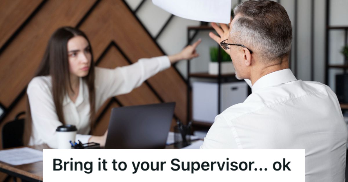 Man and woman in the office arguing