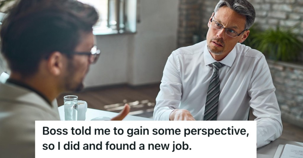 Employee talking to his boss in private