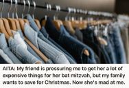 Teenage Girl Stayed Within Her Budget For A Friend’s Bat Mitzvah Gift, But The Friend Became Upset After Finding Out It Was Worth Only $50