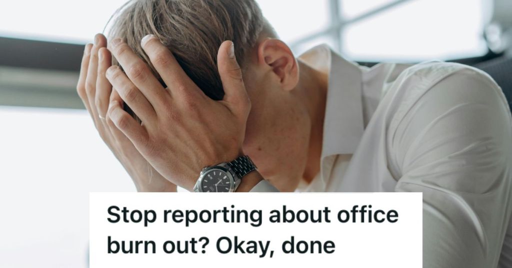 Man stressed at work