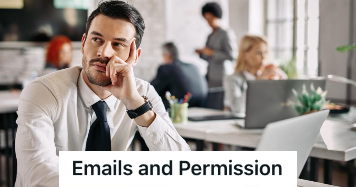 Office employee contemplating about work