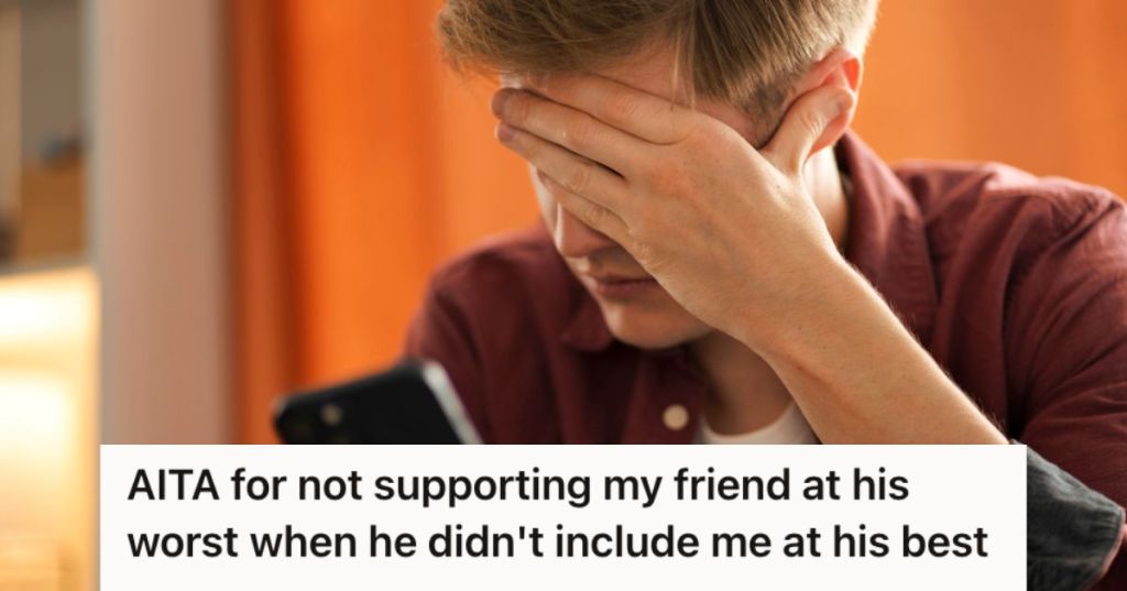 Problematic man looking at his phone