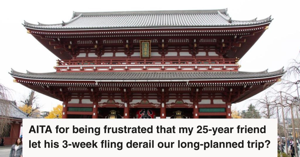 A Japanese temple with tourists visiting