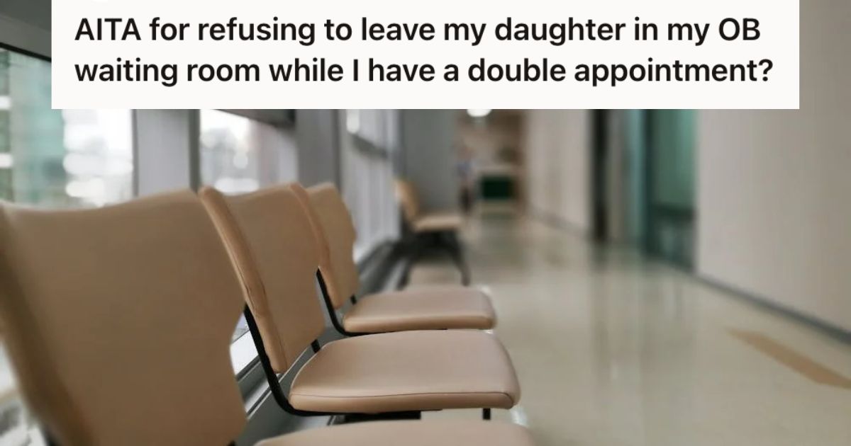An empty waiting room outside a doctor's clinic