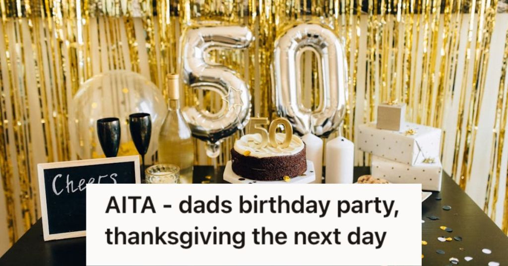 50th birthday cake and decorations