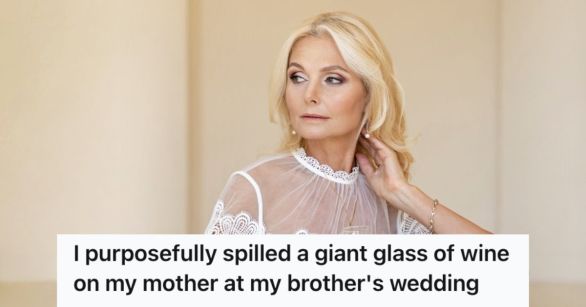 A senior woman wearing a clean white dress