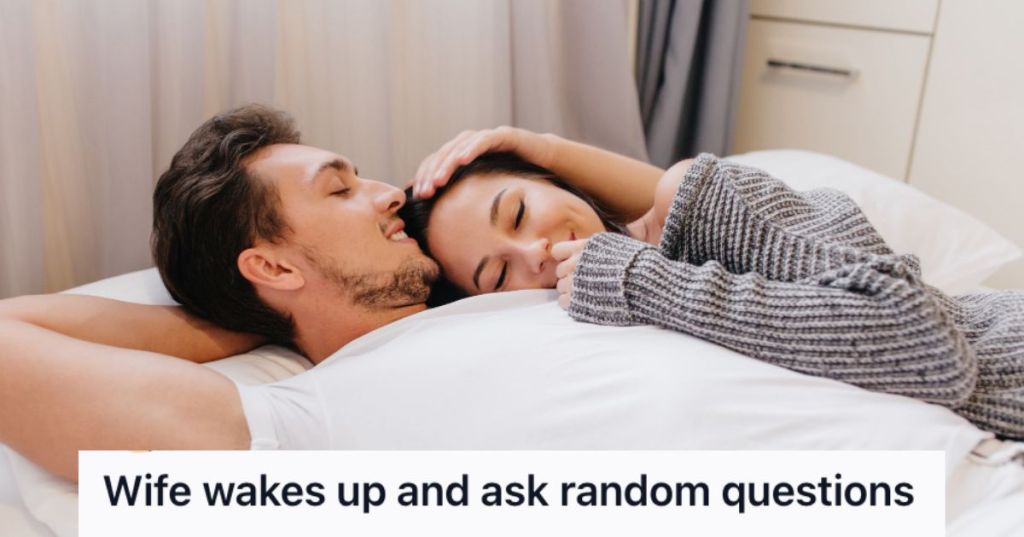 Man and woman sleeping on the bed