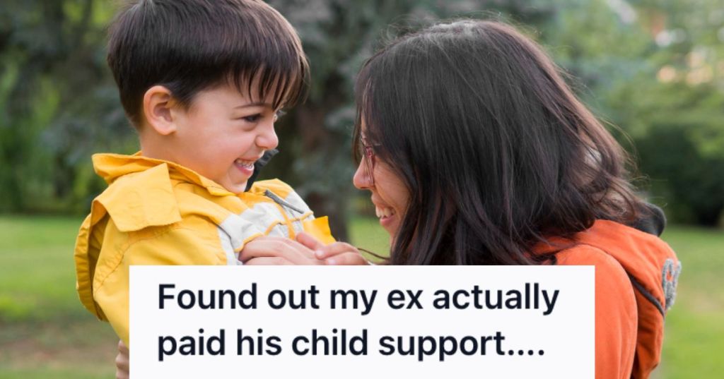 Mom and child happily playng outdoors