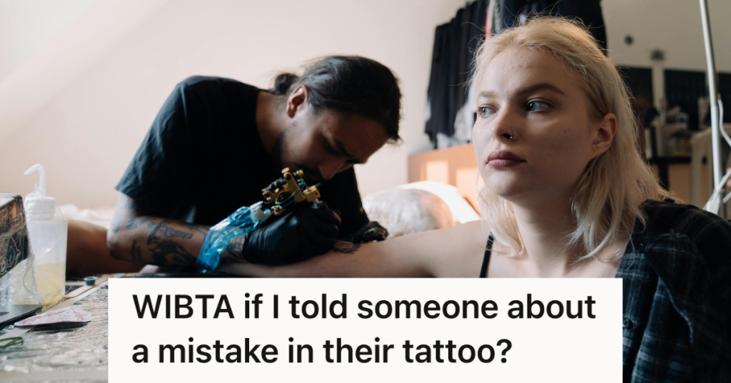 blonde woman getting a tattoo on her arm