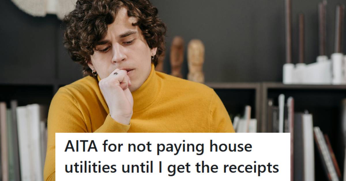 Man thinking about whether to go ahead and pay the electric bill or not