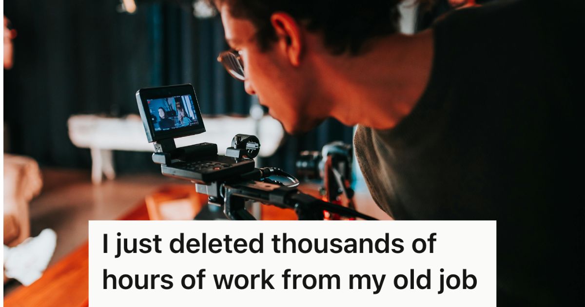 Man using a video camera