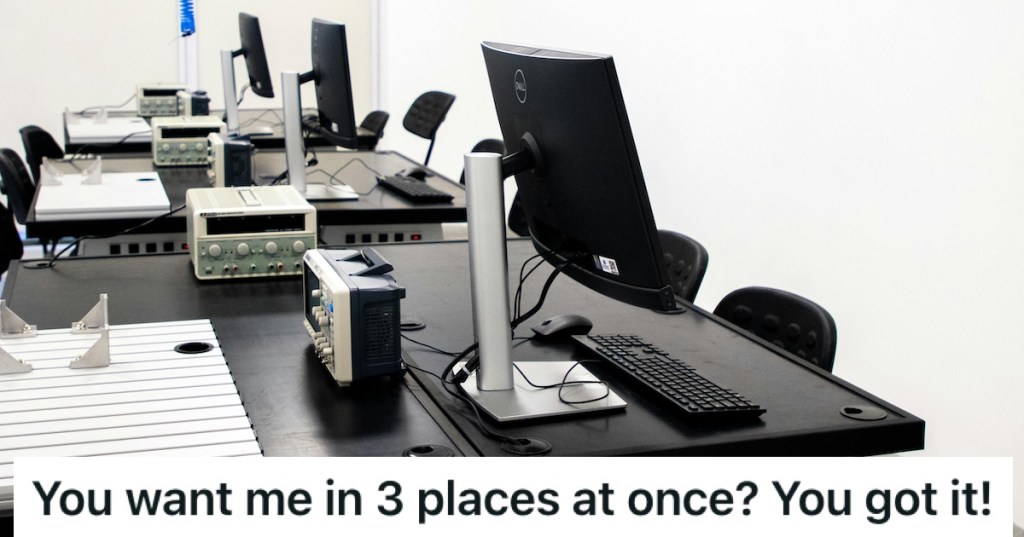 Computers in an office