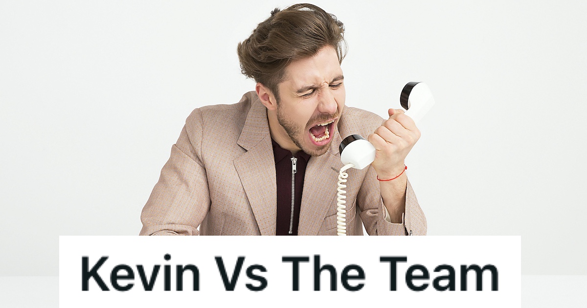 A man shouting into a phone