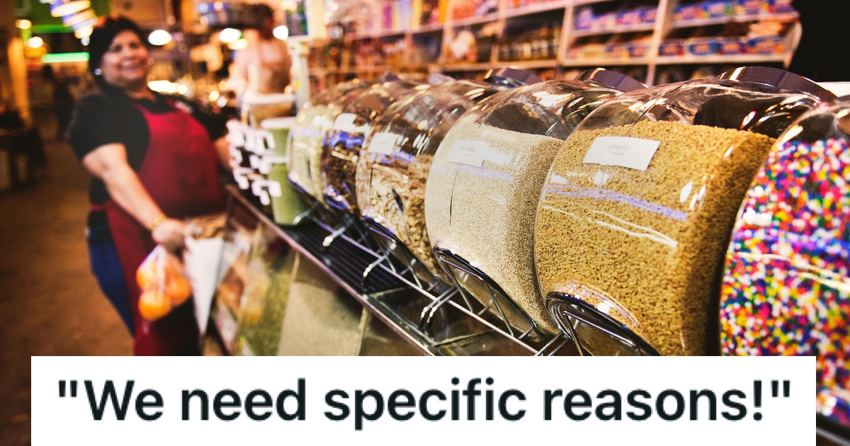 A grocery store counter