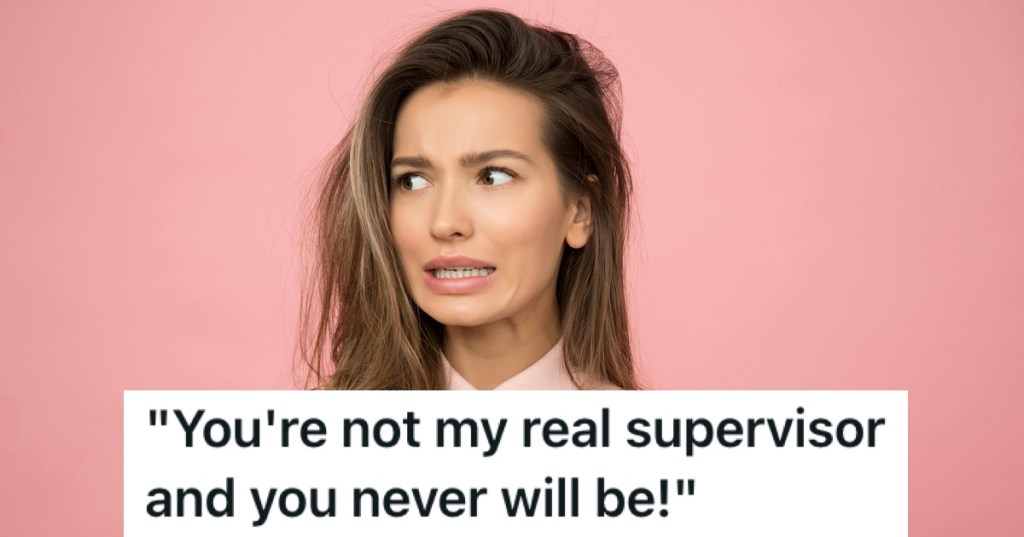 A young woman looking uncomfortable