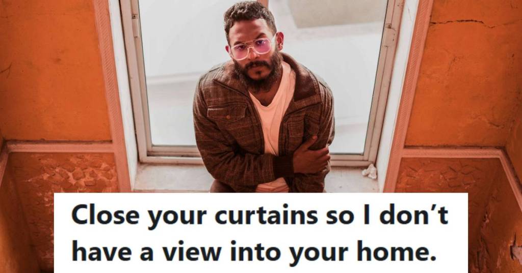 Man sitting in front of a window at his new home