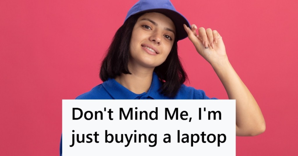 Woman wearing blue shirt and cap