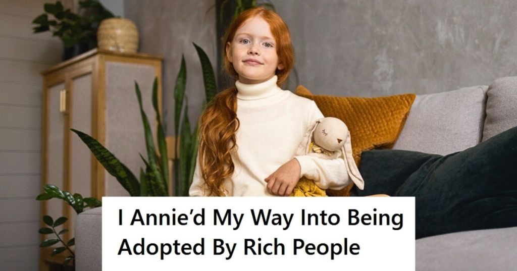 Happy ginger girl indoors