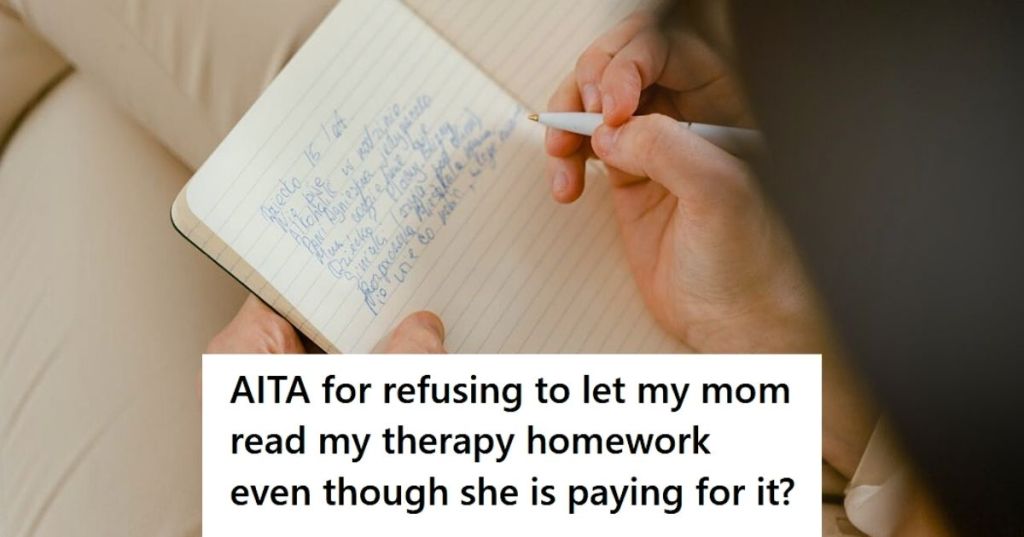 Woman writing in a journal