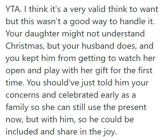 Xmas Gift 3 Mother Gives Her Toddler Her Christmas Gift Early So She Can Enjoy The Moment Before The New Baby Arrives, But She Keeps It Secret From Her Husband And Feels Guilty About It