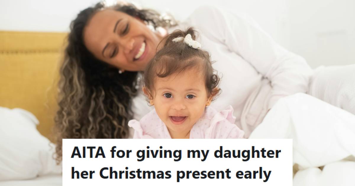Woman and her toddler smiling and spending time on the bed