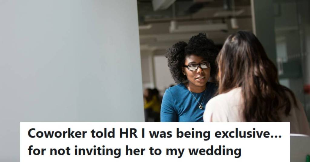 HR representative meeting with a woman over a false compliant they received