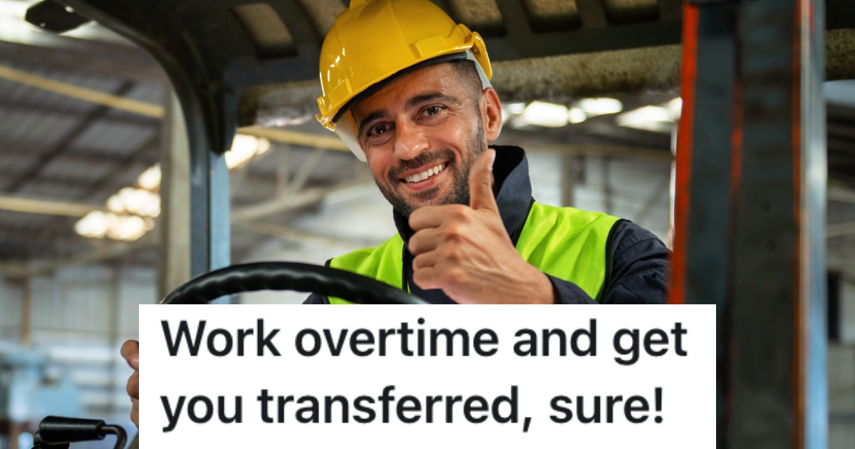 man driving a forklift