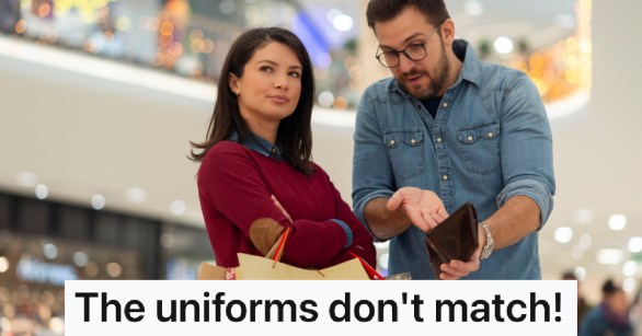 angry couple shopping