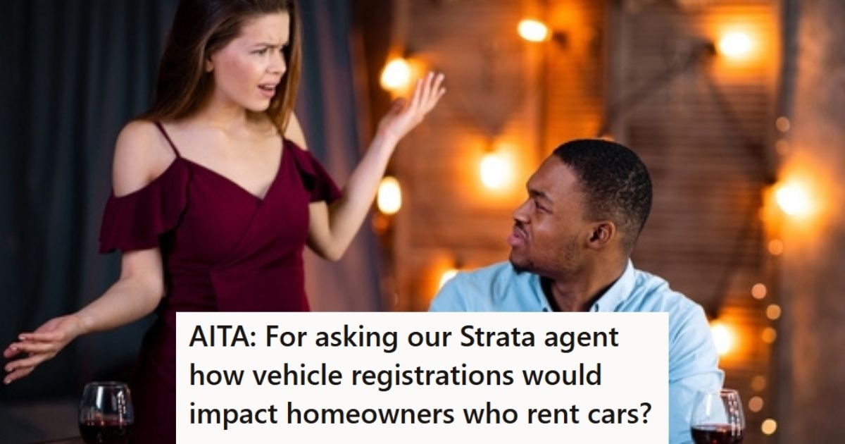 Woman annoyed with man