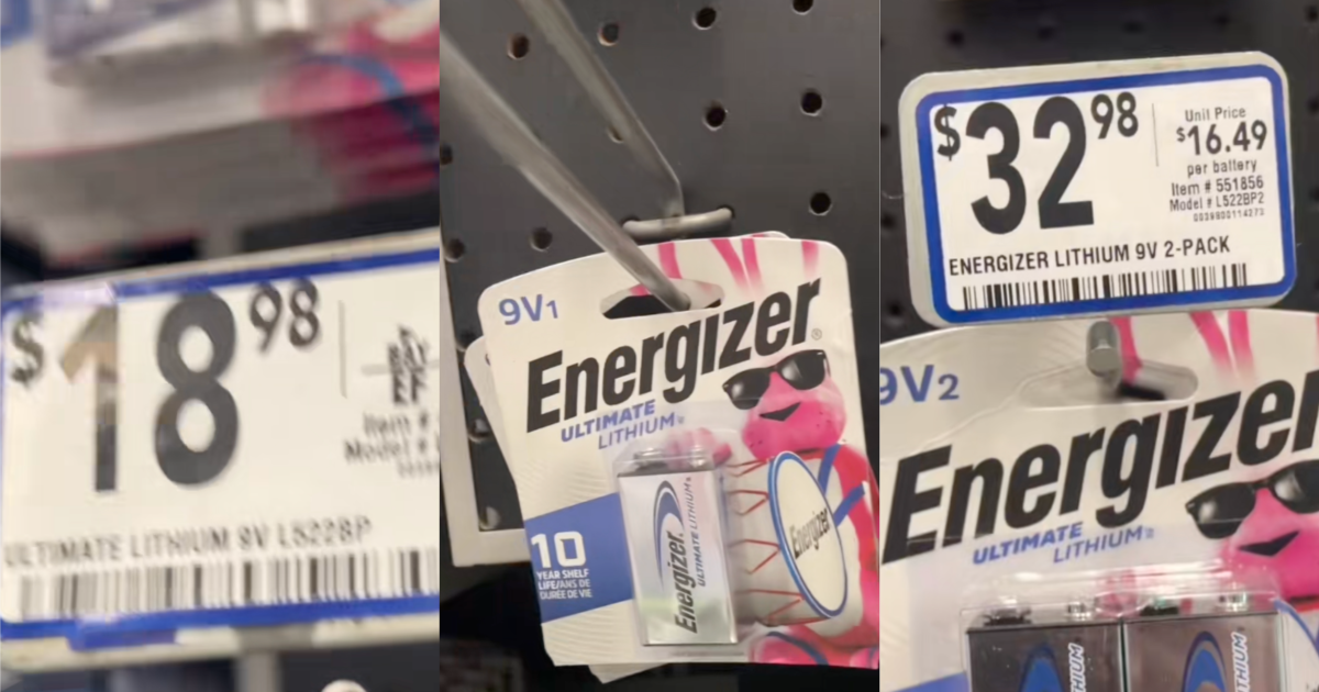 batteries for sale in a store