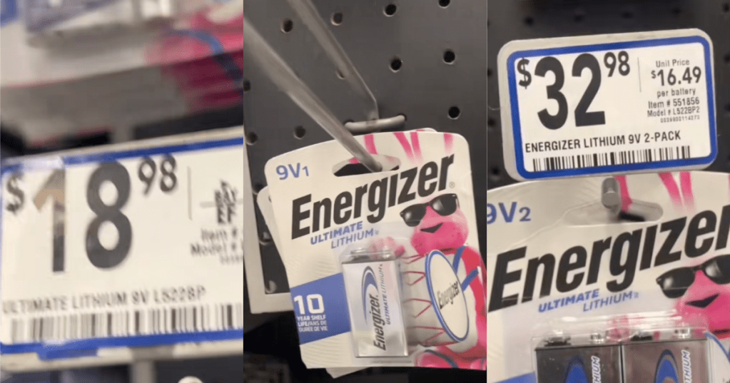 batteries for sale in a store
