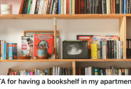 Her Roommates Think Her Bookshelf Is A Safety Hazard, So They Reported Her To The Apartment Manager