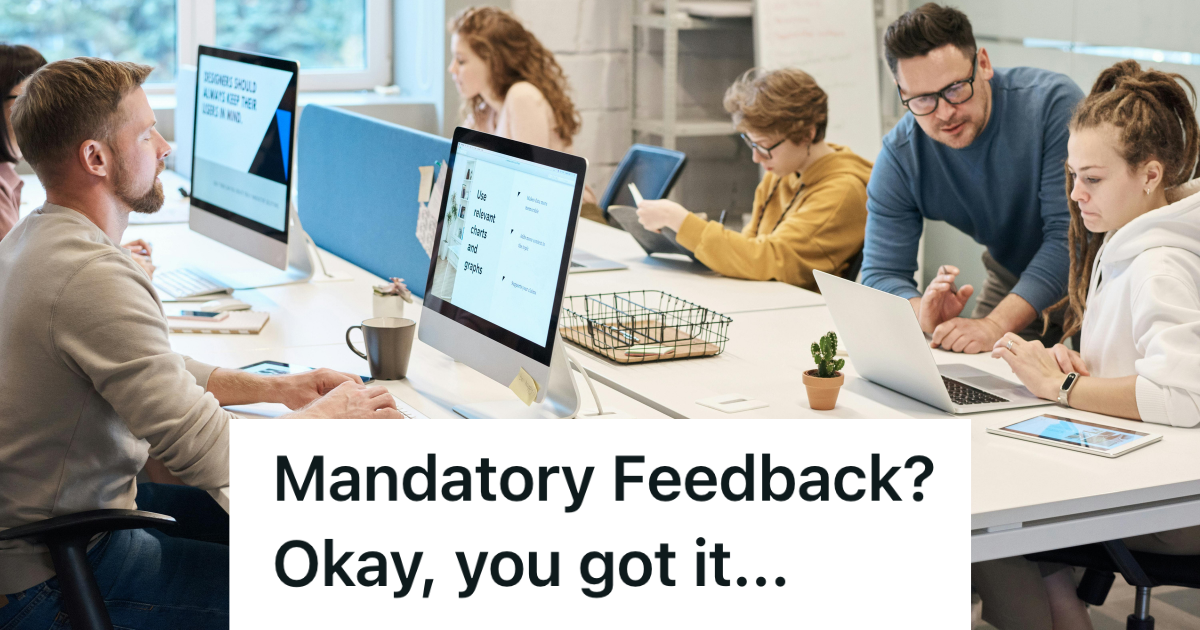 Employee Gave Brutally Honest Feedback In A Mandatory Work Survey, So Their Boss Blew Up And Proved Every Complaint Right busy office employees working on their computers