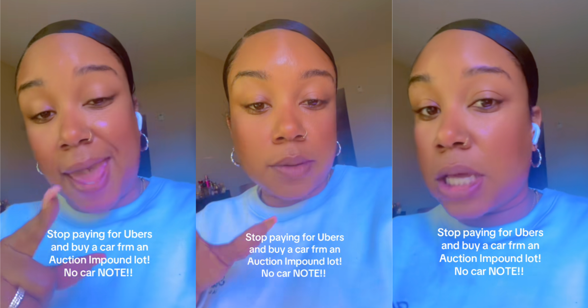 woman talking about buying cars