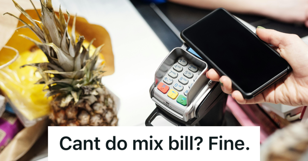 checking out at the grocery store