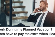 An Employee’s Manager Demanded They Work During a Vacation, So They Maliciously Complied and Got Paid For Their Time Off When They Quit Shortly After Their Trip